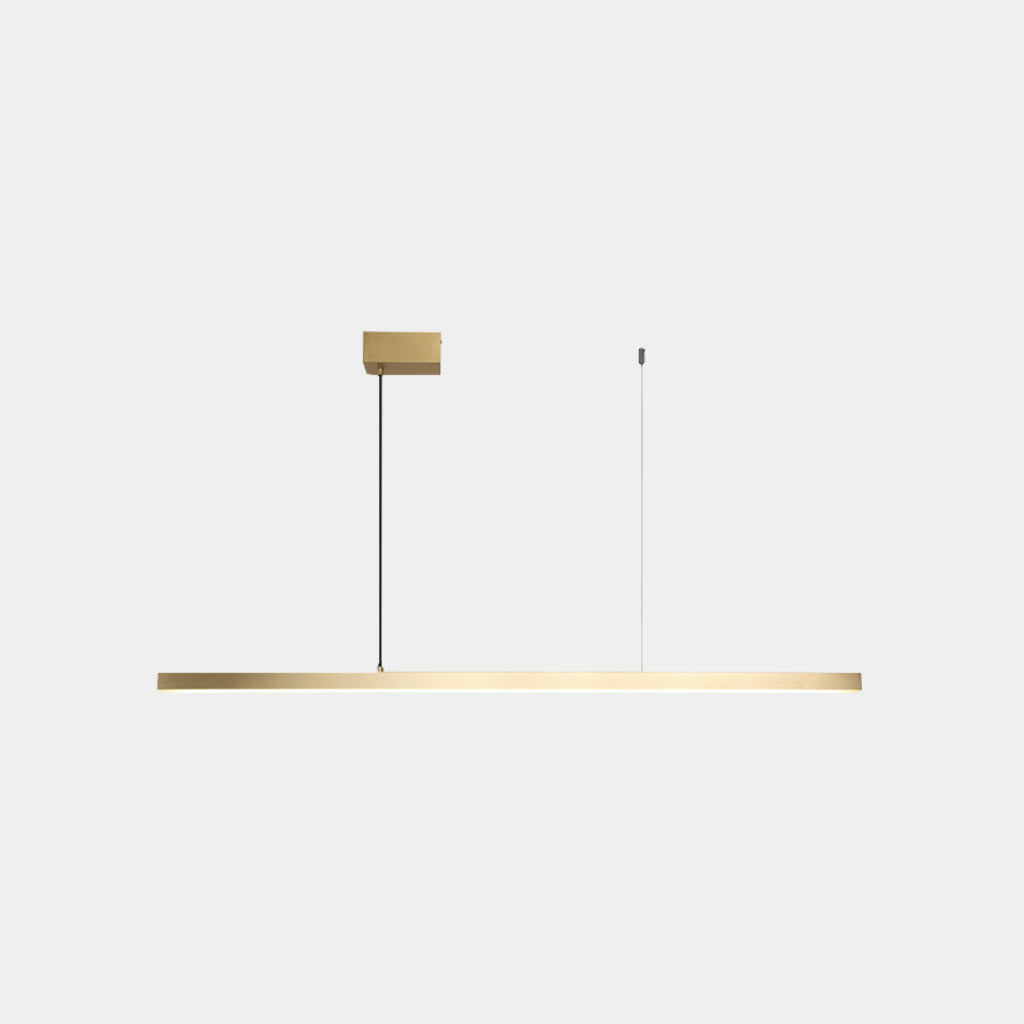 Pendant Light Brass Linear Dimmable Gold