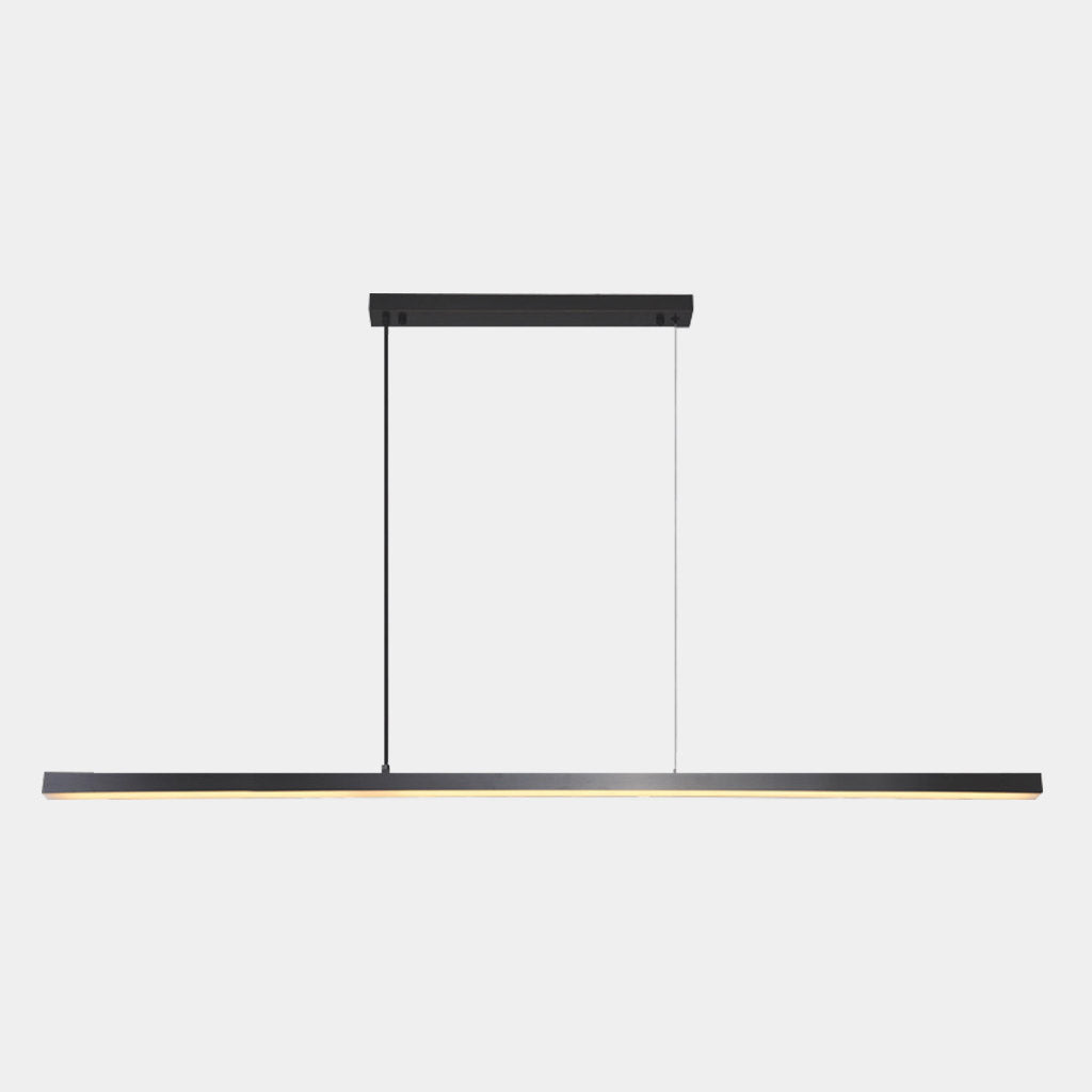 Pendant Light Brass Linear Dimmable LED Black Long