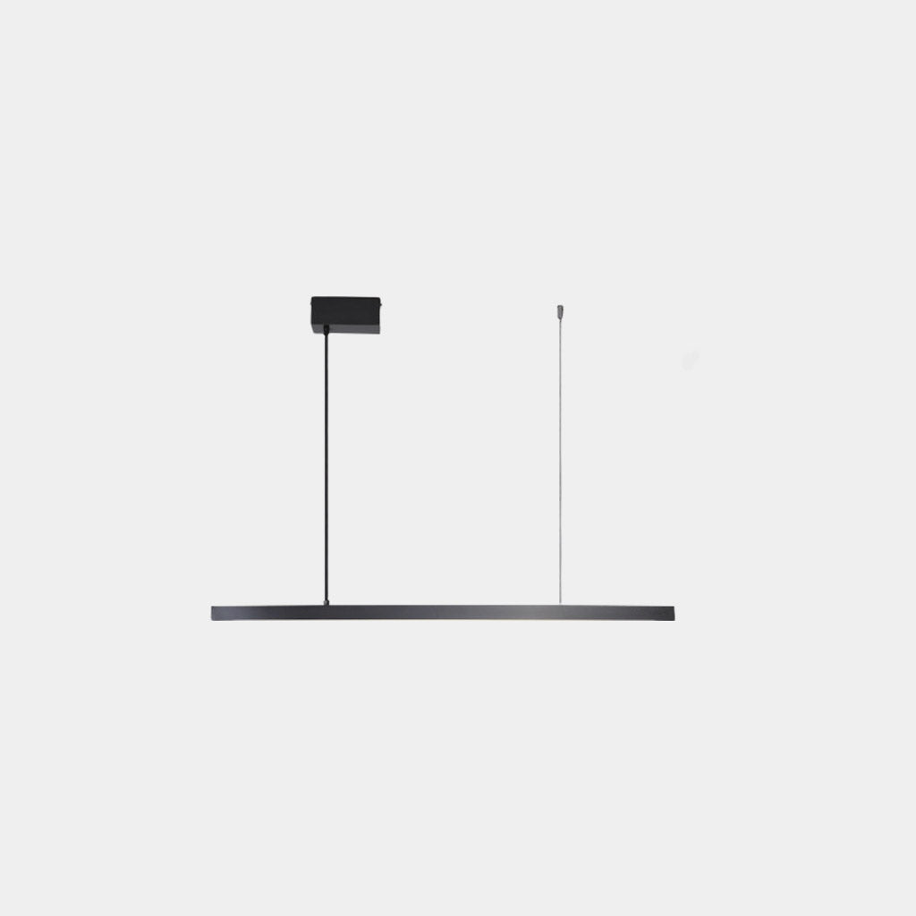 Pendant Light Brass Linear Dimmable LED Black