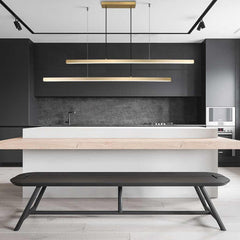 Pendant Light Brass Linear Dimmable LED Dining Room