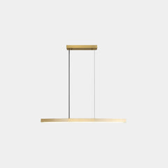 Pendant Light Brass Linear Dimmable LED Gold Long Canopy