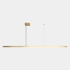 Pendant Light Brass Linear Dimmable LED Gold Long