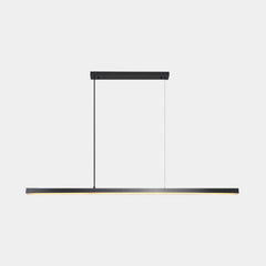 Pendant Light Brass Linear LED Black Long Canopy
