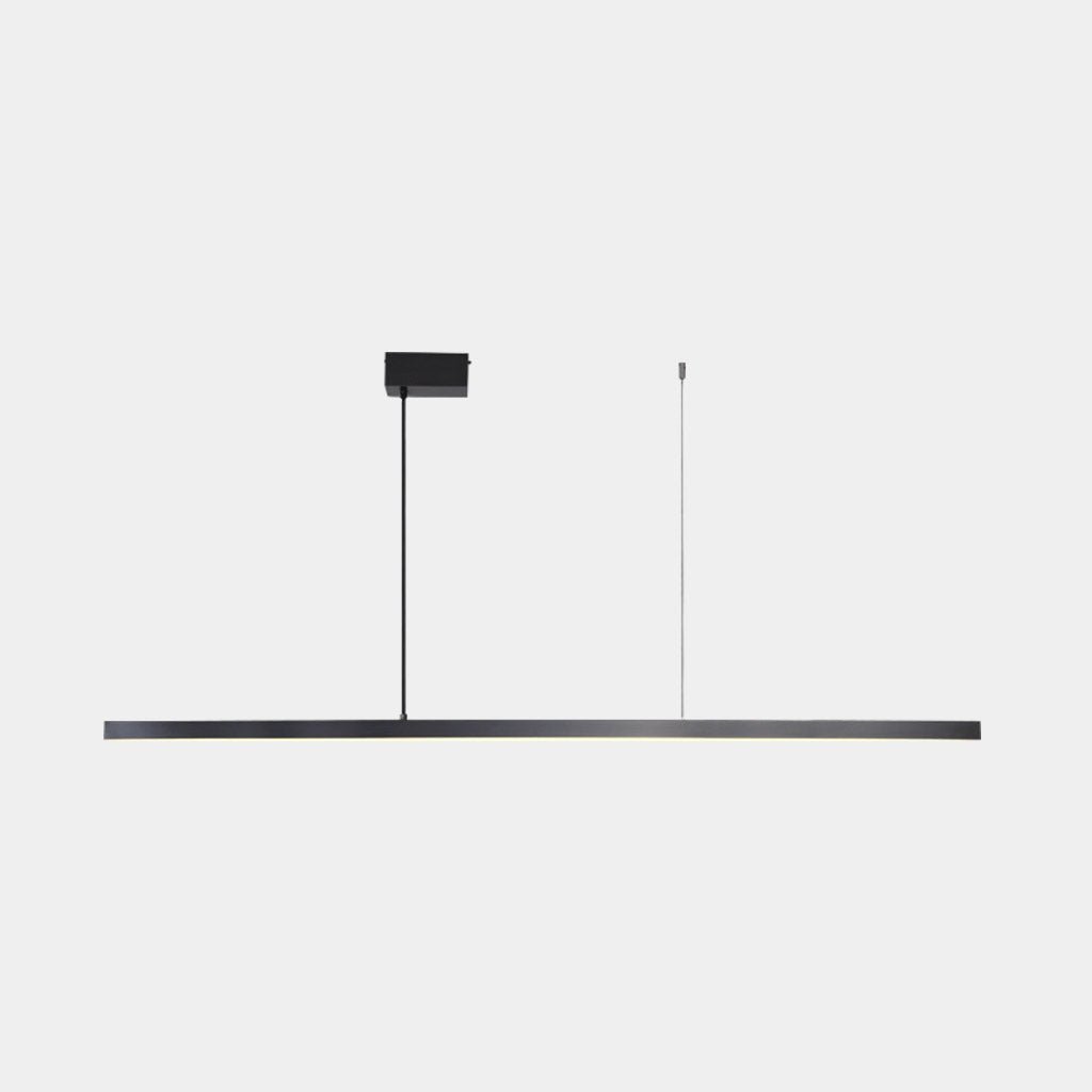 Pendant Light Brass Linear LED Black