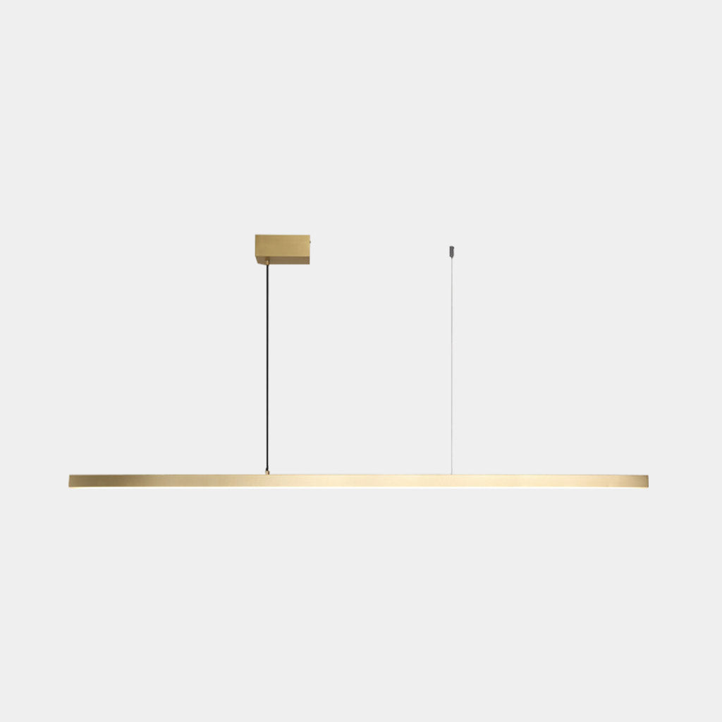 Pendant Light Brass Linear LED Gold