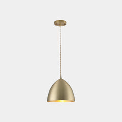 Pendant Light Minimalist Brushed Brass Single Head, Gold