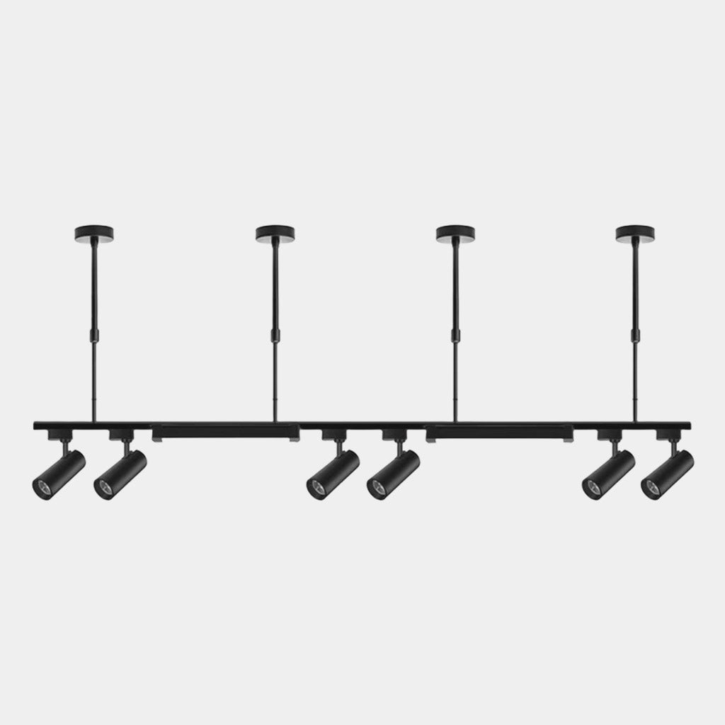 Lámpara colgante Foco de riel comercial LED lineal, negro