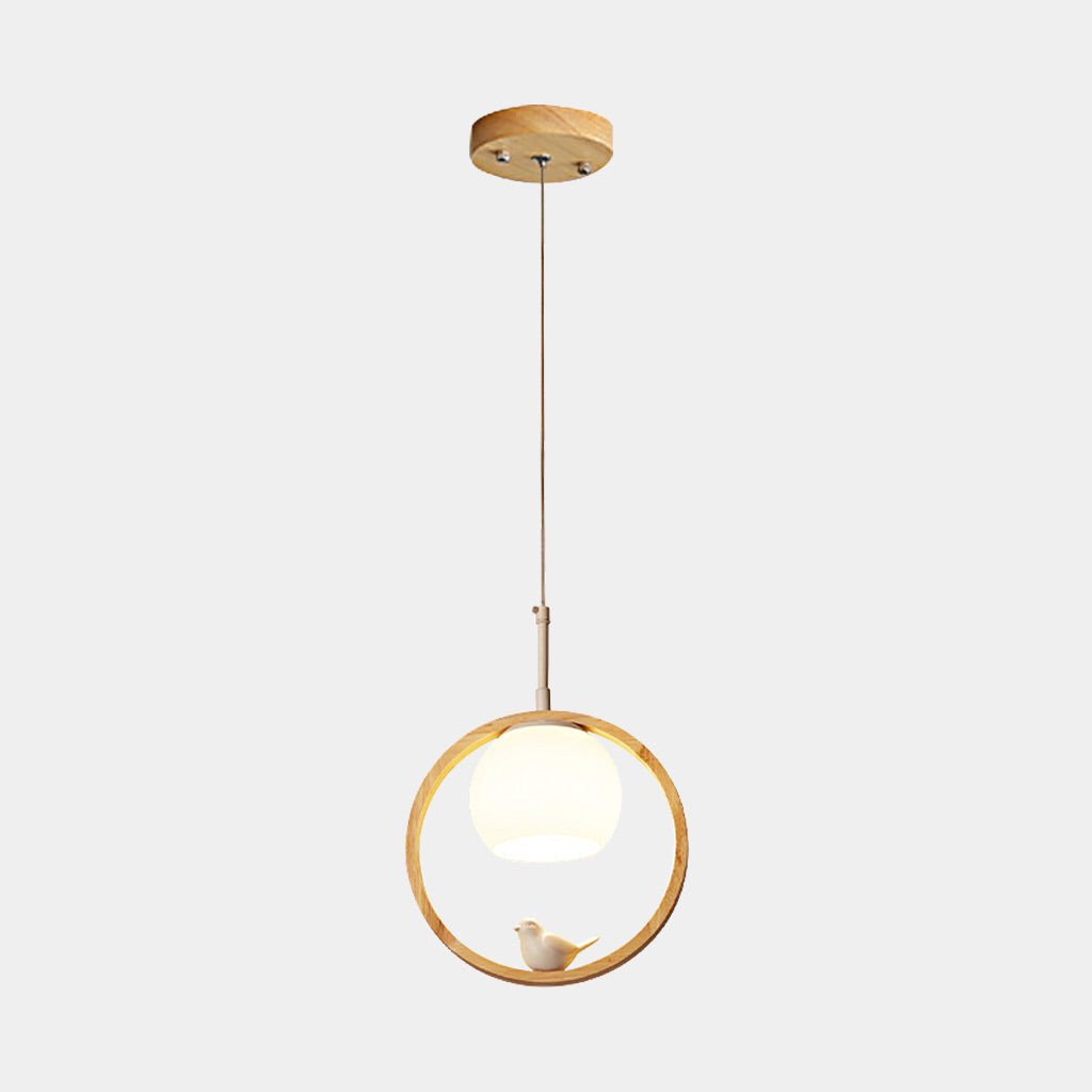 Pendant Light Creative Ring Bird
