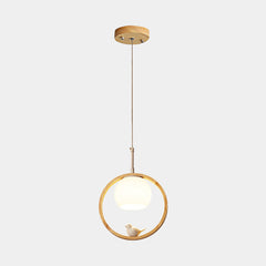 Pendant Light Creative Ring Bird