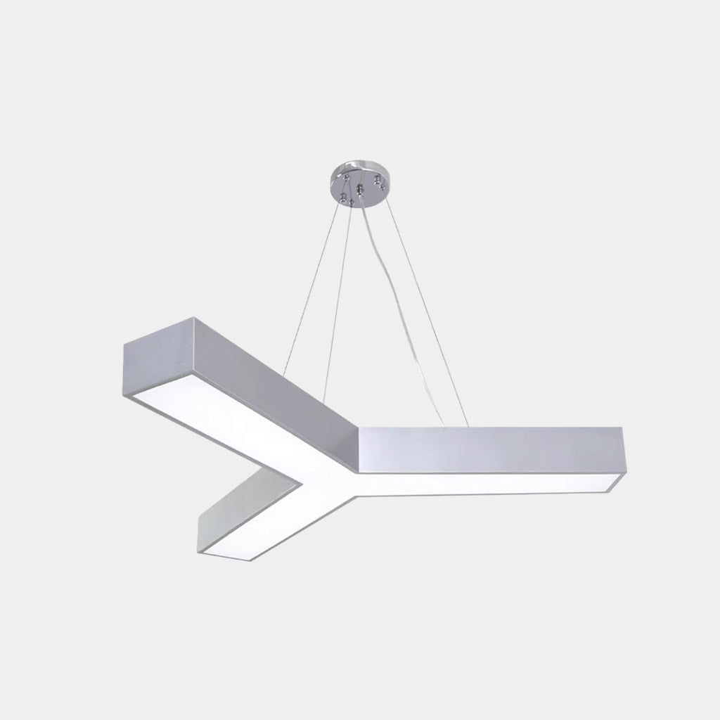 Pendant Light Creative Y Shaped Industrial LED Silver