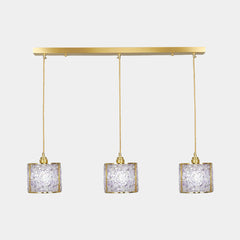 Pendant Light Crystal 3 Light Cylinder
