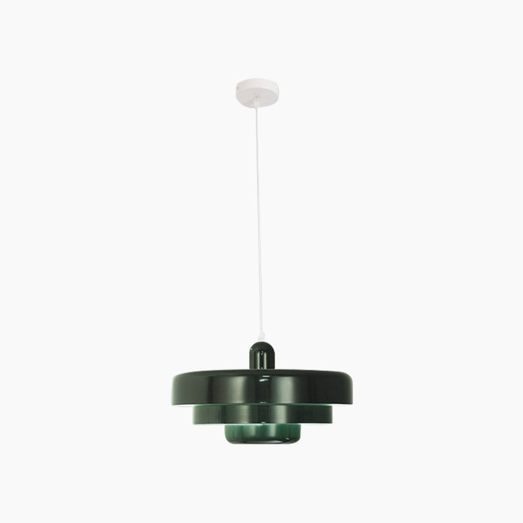 Pendant Light Danish 3 Tiered Green