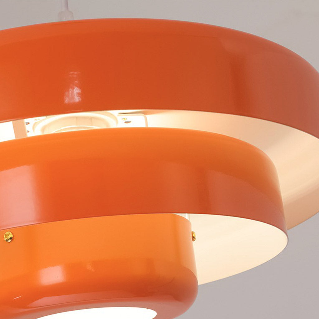 Pendant Light Danish 3 Tiered Orange Light Source