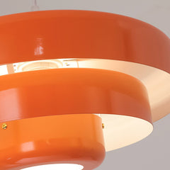 Pendant Light Danish 3 Tiered Orange Light Source