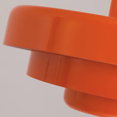Pendant Light Danish 3 Tiered Orange Shade