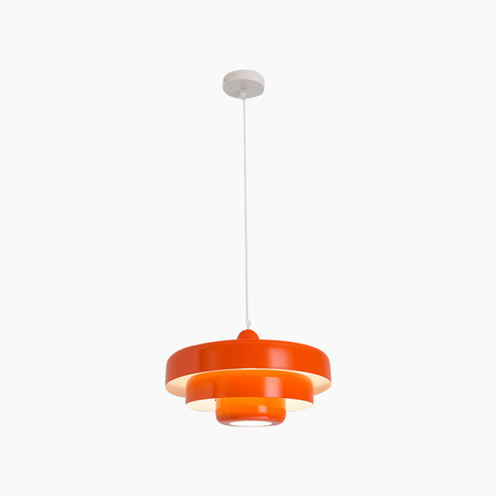 Pendant Light-Danish 3 Tiered Orange
