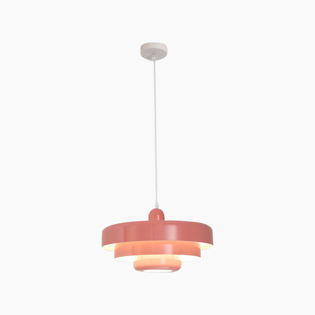 Pendant Light Danish 3 Tiered Pink