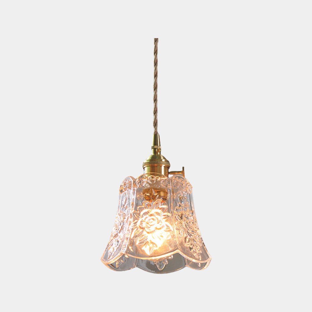 Pendant Light Decorative Carved Glass