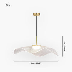 Pendant Light Elegant Lotus Leaf Straw Hat Size