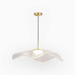 Pendant Light Elegant Lotus Leaf Straw Hat Strip
