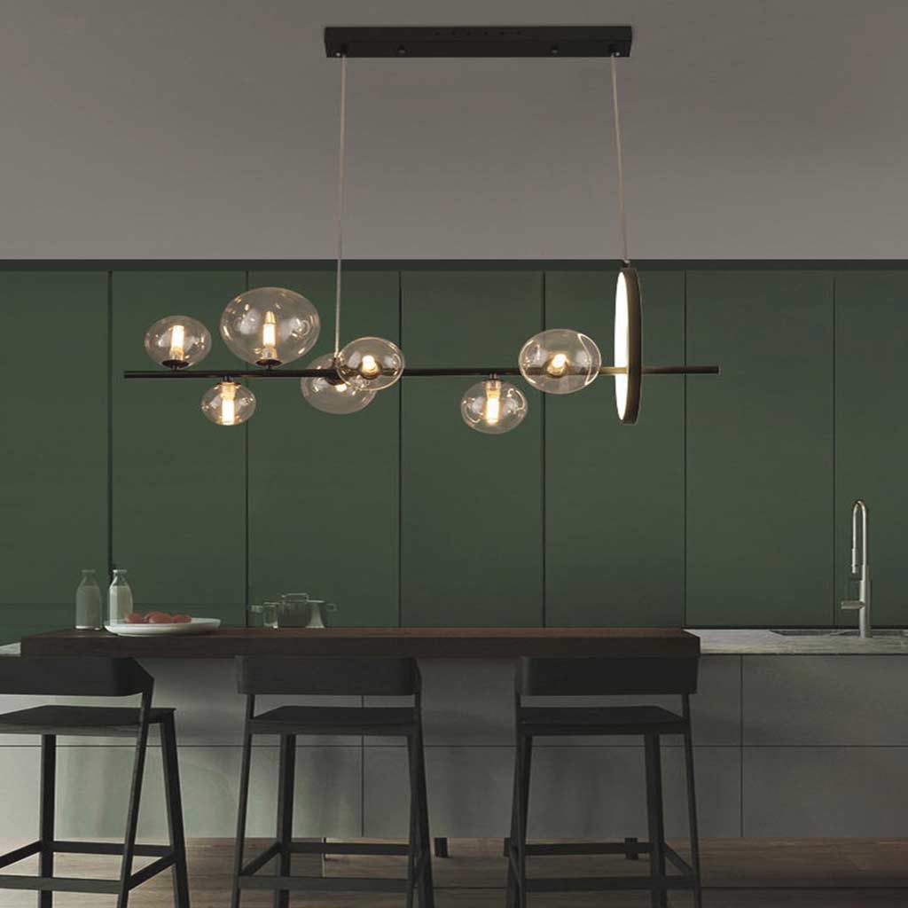 Pendant Light Fashion Linear Glass Bubble Dining Room