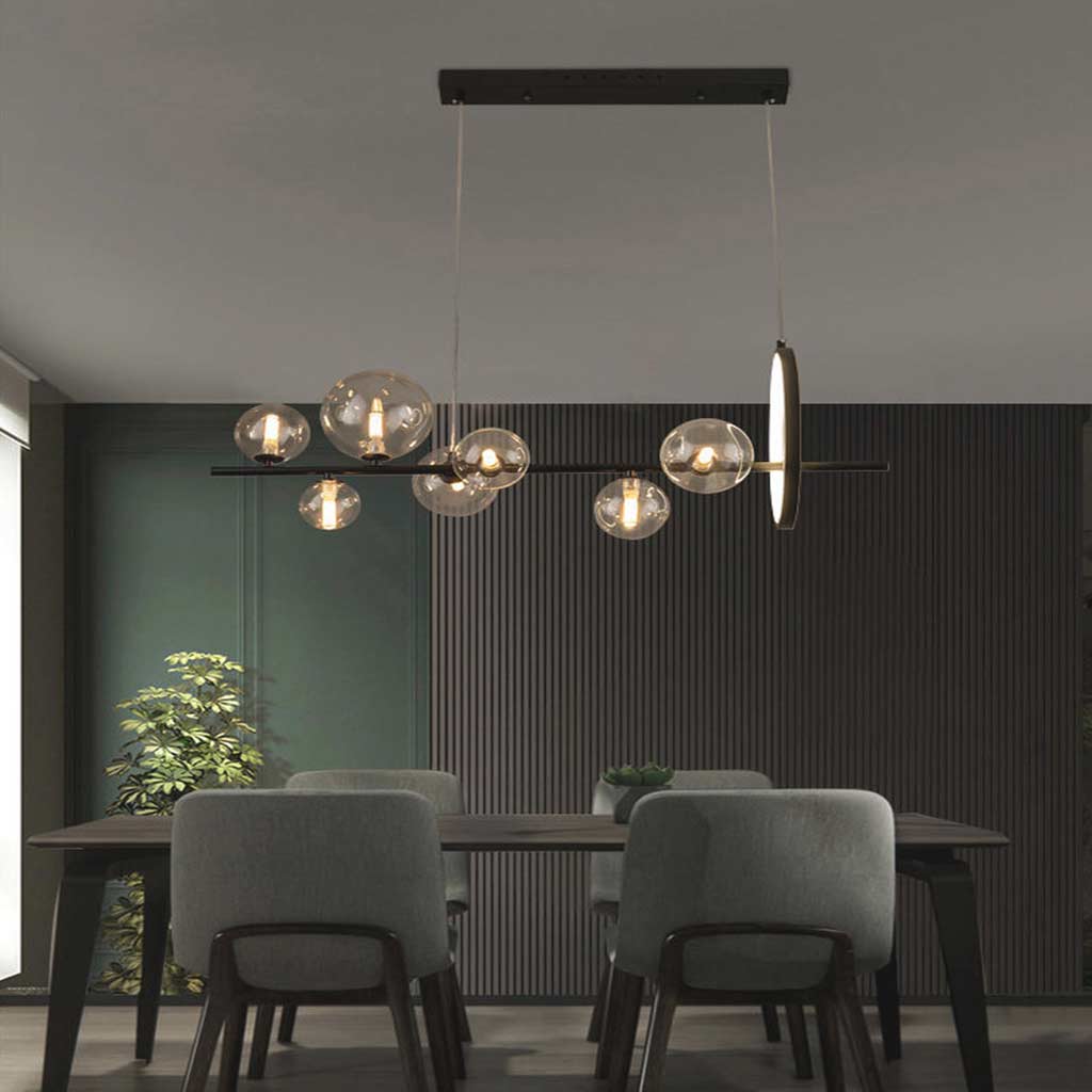 Pendant Light Fashion Linear Glass Bubble Dining Table