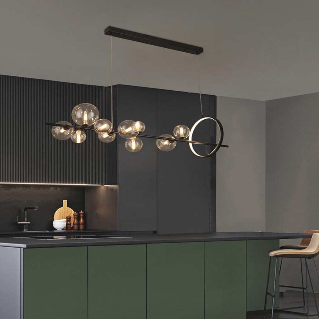 Pendant Light Fashion Linear Glass Bubble Kitchen Island