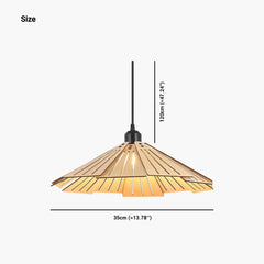 Retro Japanese Style Wood Pendant Light Fixture A Size
