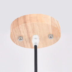 Retro Japanese Style Wood Pendant Light Fixture Canopy