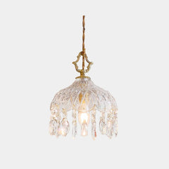 Pendant Light French Brass Crystal Glass