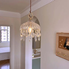 Pendant Light French Brass Crystal Glass Room