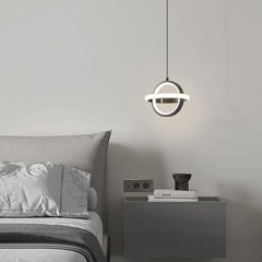 Pendant Light Geometric Brass Round Globe Ring Bedroom