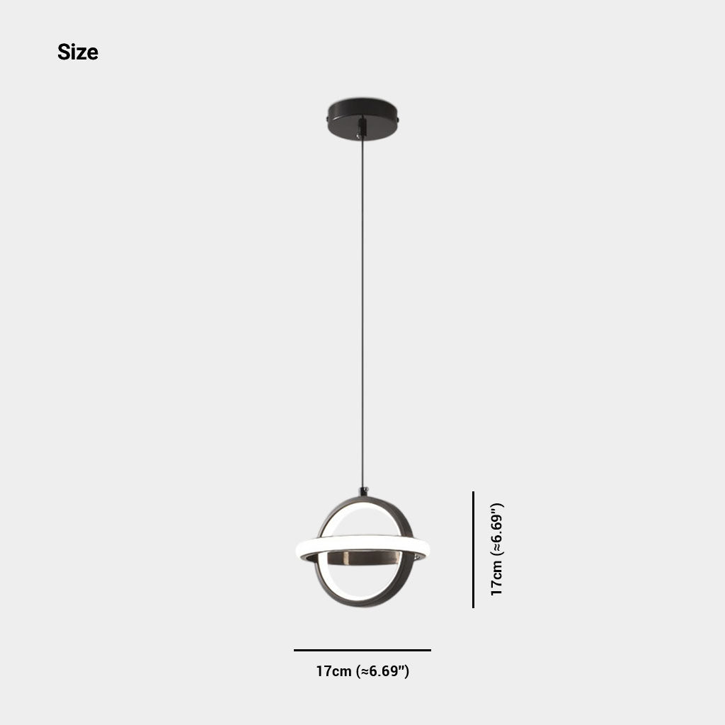Pendant Light Geometric Brass Round Globe Ring Size