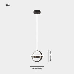 Pendant Light Geometric Brass Round Globe Ring Size