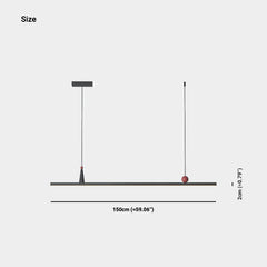 Függő könnyű geometriai vízszintes lineáris LED