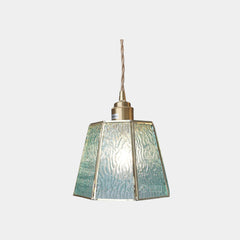 Pendant Light Geometric Stained Glass Polygon Blue