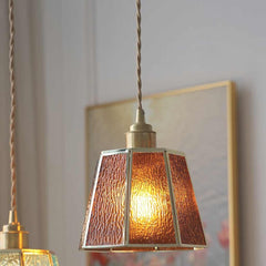 Pendant Light Geometric Stained Glass Polygon Corner