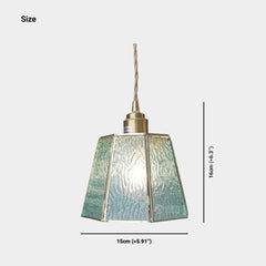 Pendant Light Geometric Stained Glass Polygon Size