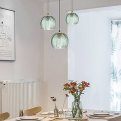 Pendant Light Glass Green Dining Table