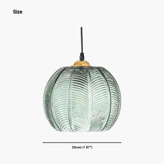 Pendant Light Glass Green Size