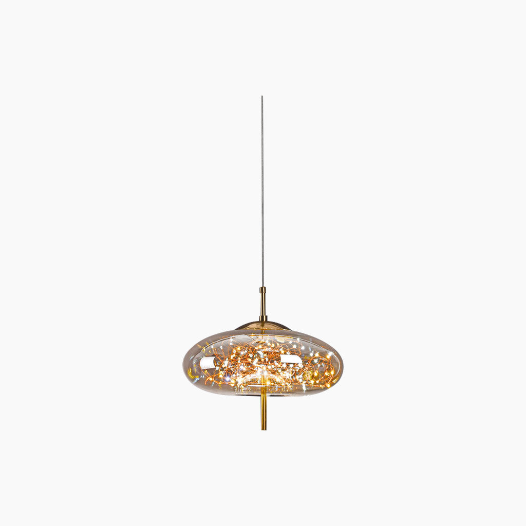 Pendant Light Glass Starry Night Amber