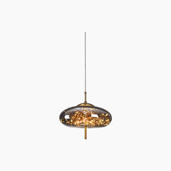 Pendant Light Glass Starry Night Smokey Grey