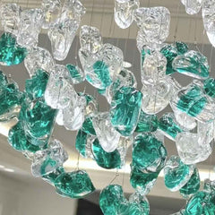 Pendant Light Green Glass LED  Round / Rectangle