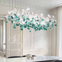 Pendant Light Green Glass LED  Round / Rectangle