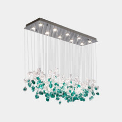 Pendant Light Green Glass LED  Round / Rectangle