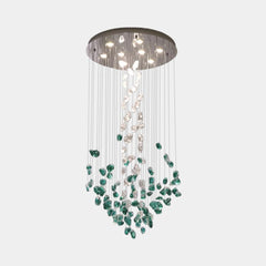 Pendant Light Green Glass LED  Round / Rectangle
