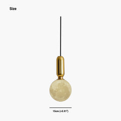 Pendant Light Hanging Globe Gold Size