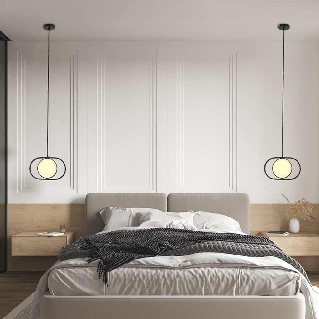 Pendant Light Hanging Light Decorative Oval Metal Bedroom