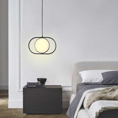 Pendant Light Hanging Light Decorative Oval Metal LED Bedroom