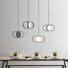 Pendant Light Hanging Light Decorative Oval Metal LED Dining Table